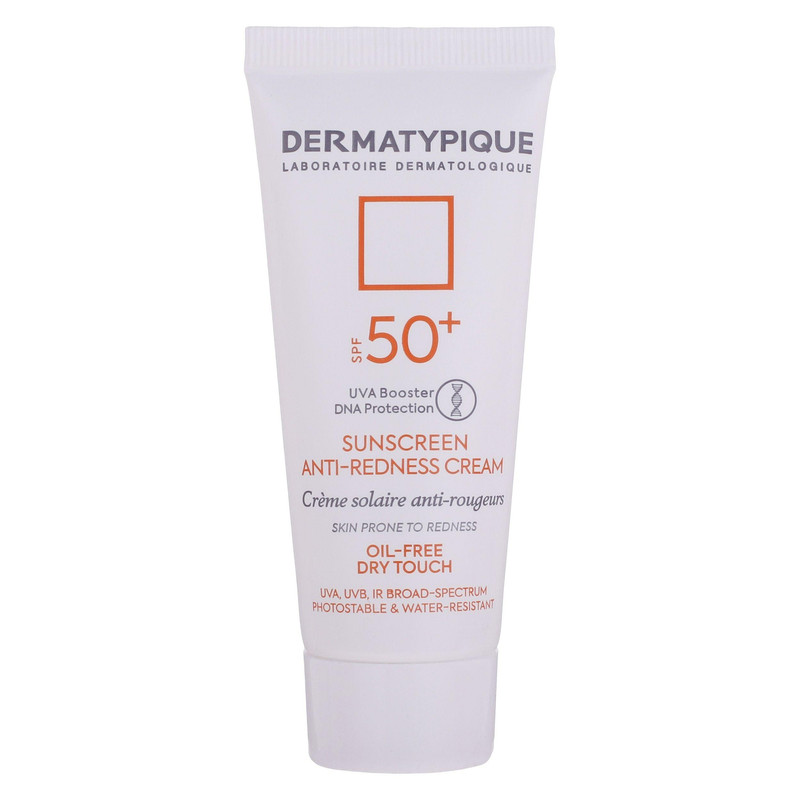 کرم ضد آفتاب بدون رنگ درماتیپیک، SPF50، مدل Anti-redness، مناسب پوست‌ قرمز و حساس و حجم 40 میلی‌لیتر