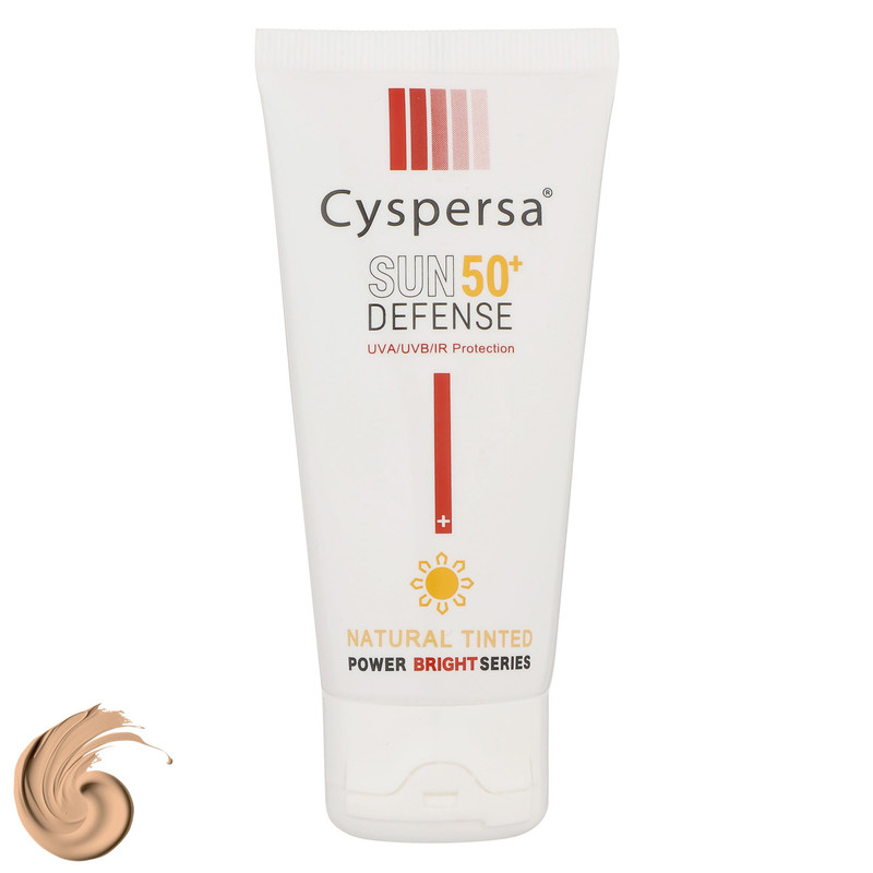 کرم ضد آفتاب رنگی سیسپرسا، SPF50، مدل Power Bright NT، مناسب انواع پوست تنالیته رنگ متوسط و حجم 50 میلی‌لیتر