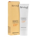 کرم ضد آفتاب بدون رنگ کلکسیون رویوال SPF 50 مدل PREBIOTIC ‌مناسب پوست‌های چرب  حجم 50 میلی‌لیتر