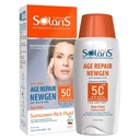لوسیون ضد آفتاب بی‌رنگ آردن سولاریس، SPF 50، مدل Age Repair Newgen، مناسب انواع پوست با حجم 100 میلی‌لیتر